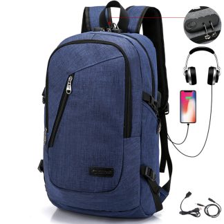 Mochila Informal de Viaje con Puerto USB y Cerradura Modelo BPX001