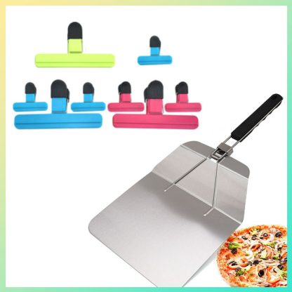 Pack Pala de Pizza Plegable + Clips para Bolsa de Plástico