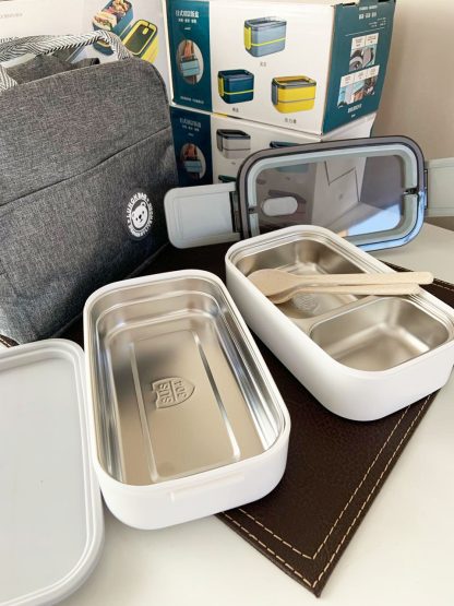 Lonchera Bento Acero Inoxidable (2 Cuerpos)